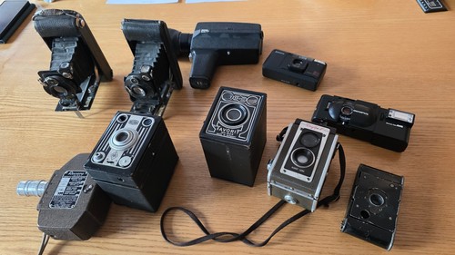 Sammlung historischer kameras - historischer,